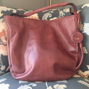The Sak burgundy hobo leather hobo bag